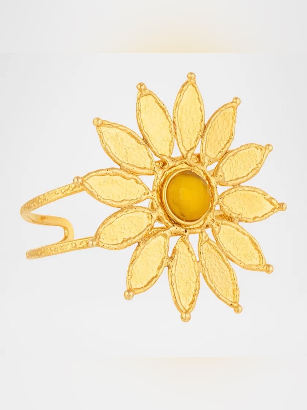 SYLVIA TOLEDANO Yellow Onyx Sunflower Cuff Bracelet